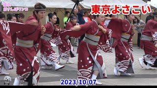 【藍なり】【東京よさこい】2023年　第24回東京よさこい前夜祭の池袋西口公園会場で藍なりの演舞