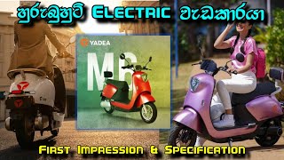 හුරුබුහුටි Electric වැඩකාරයා | Yadea M6 | First Impression & Specification