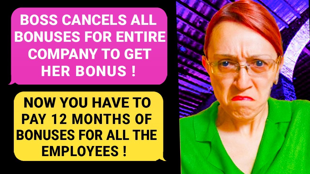 Boss CANCELS Bonus For Entire Company To Get Her Bonus! Never Mess With ...