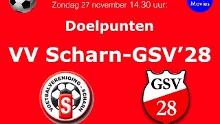 Doelpunten VV Scharn-GSV'28 27-11-2016