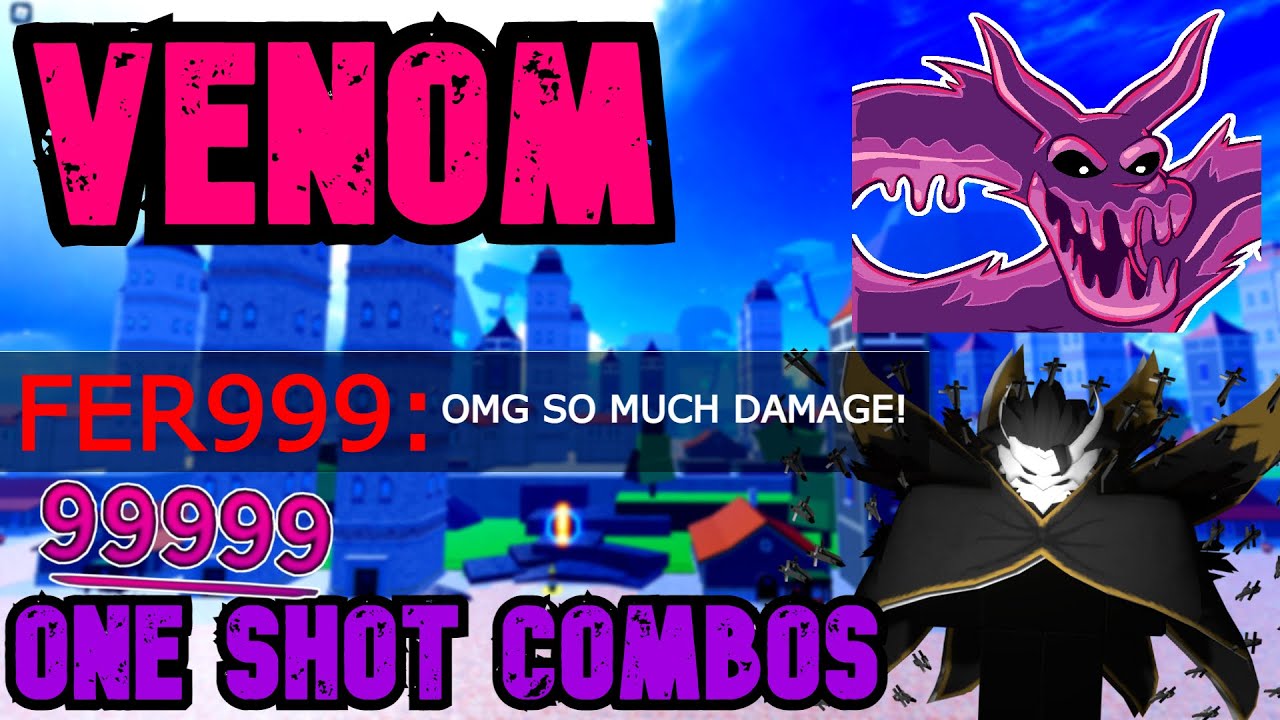 3 『Best Venom One Shot Combos』Bounty Hunt L Roblox | Blox Fruits Update ...