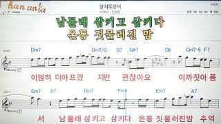 상처 투성이/민경훈💕Karaoke*Sheet Music*Chord*MR💋노래방 반주*기타 코드 악보*가라오케