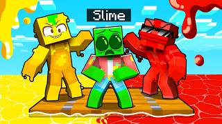 One Slime Block on a MUSTARD \u0026 KETCHUP RAFT in Minecraft!