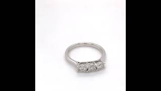 9ct White Gold Diamond Engagement Ring