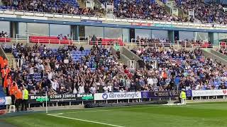 QPR fans in the Reading end