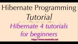 Hibernate 4 tutorials for beginners