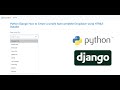 Python Django How to Create a simple Autocomplete Dropdown using HTML5 Datalist