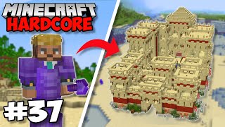 I Built A GIANT SAND CASTLE in Minecraft 1.18 Hardcore (#37)