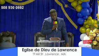 10:45 AM Service  D'adoration | Eglise de Dieu de Lawrence 01/12/2025 | Bishop Jean Joseph