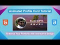 Animated Profile Card Tutorial: Enhance Your Portfolio with Interactive Design || #HTML #CCS