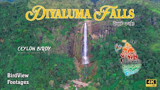 Diyaluma Falls | දියලුම ඇල්ල | Ceylon Birdy | Relaxing Bird-view Video | 4K