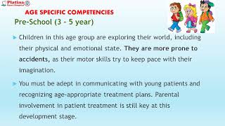 AGE SPECIFIC COMPETENCIES