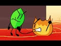 firey u0026 leafy’s argument bfb 15 reanimated