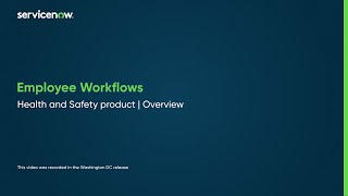 Health and Safety product | Overview