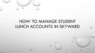 Make A Lunch Payment Via Skyward