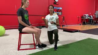 Lacrosse ball to the hamstrings