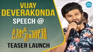 Vijay Deverakonda Speech @ Taxiwala Movie Teaser Launch || Priyanka Jawalka || Malavika Nair