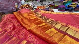 Kanjivaram SilkSarees New collection || In ByrappaSilks#ChickpetBangalore#Silkssarees