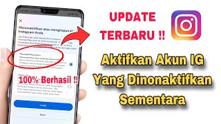 Cara Mengaktifkan Akun IG Yang Dinonaktifkan Sementara