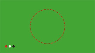 Animated rotating dashed circle green screen