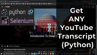 HOW TO: Get Transcript of ANY Youtube Video (Python)?