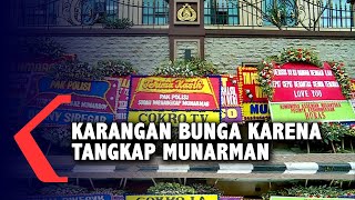 Munarman Ditangkap Densus 88, Mabes Polri Kebanjiran Karangan Bunga