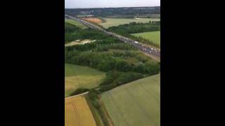 Survol autoroute A12 en helico