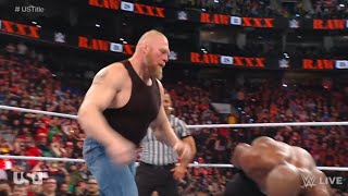 Brock Lesnar Returns attacks Bobby Lashley and Theory - WWE RAW 1/23/2023