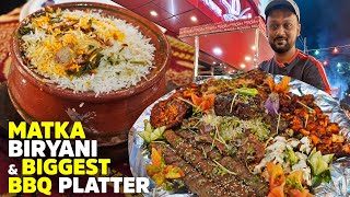 Matka BIryani & Massive BBQ Platter | Red Oven Restaurant | Karachi Street Food | Pakistan