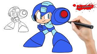 Como Desenhar Mega Man Passo a Passo | Tutorial Completo + História | How to Draw Mega Man