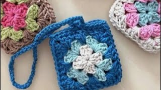 AirPod case The easiest and fastest way to make🦋crocheted AirPod case🎀with a crocheted granny square