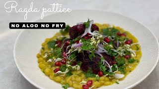 Ragda pattice recipe | no aloo , no oil | healthy chaat quick recipe