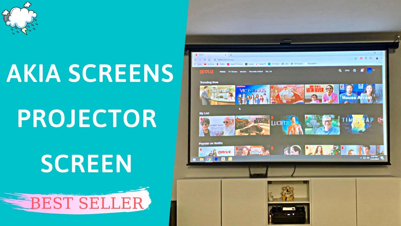 AKIA SCREENS Projector Screen Review & How To Use | Best Projector ...