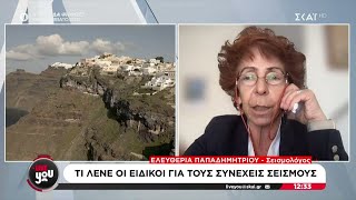 Η σεισμολόγος Ελ. Παπαδημητρίου μιλά για τους συνεχείς σεισμούς γύρω από τη Σαντορίνη | Live You