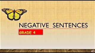 Negative Sentences