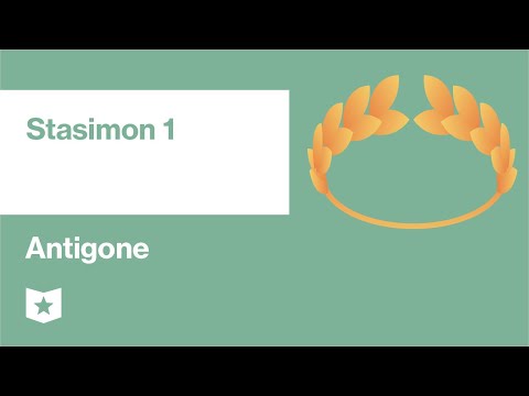 What does the first ode in Antigone mean?