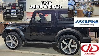 Mahindra Thar 🔊🚘 Audio Upgrade | DD Audio Amplifier | DD Subwoofer | Alpine Speakers