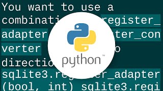 Storing bools in SQLite database