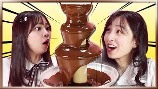 Mini Chocolate Fondue Fountain  challenge | Xiaoling toys