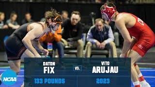 Vito Arujau vs Daton Fix - 133 lb Semifinals - 2023 NCAA Championship