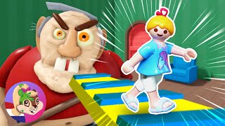 OPA IS EVIL! Zal Hannah ontsnappen? Obby (Roblox) | Playmobil Family Bird