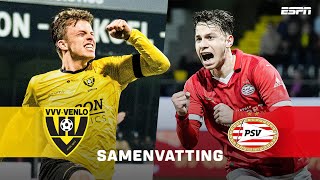 🟥 RODE KAART, VIJF GOALS en WINNENDE TREFFER IN EXTREMIS! 🍿 | Samenvatting VVV-Venlo - Jong PSV