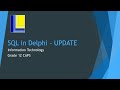 How to do an SQL UPDATE in Delphi