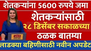 शेतकऱ्यांसाठी आज २८ डिसेंबर २०२४ च्या झटपट ठळक बातम्या |कांदा कापूस पिक विमा Farm news PM Kisan निधी