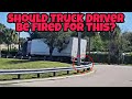 Truck Drivers Try's To Do A Hit & Run At Truck Stop! Should He Be Fired?