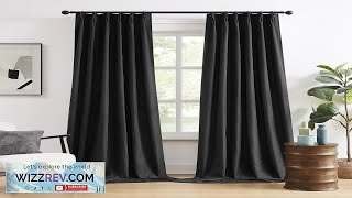 DUALIFE Pinch Pleated Blackout Cabin \u0026 Drapes 100 Inch Length with Hooks Review