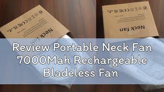 Review Portable Neck Fan 7000Mah Rechargeable Bladeless Fan Outdoor Mni Hanging Neck Fan 3 Speeds L