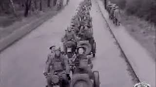 Canadian motorcycle Corps at practice