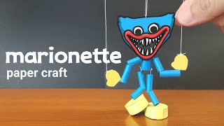 Funny Marionette Paper Craft Idea with Huggy Wuggy｜Easy & Funny DIY Tutorial