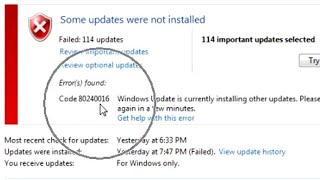 Fix all Windows update error on windows 10,  7, 8 |  How to fix Windows Update Error Code #80240016